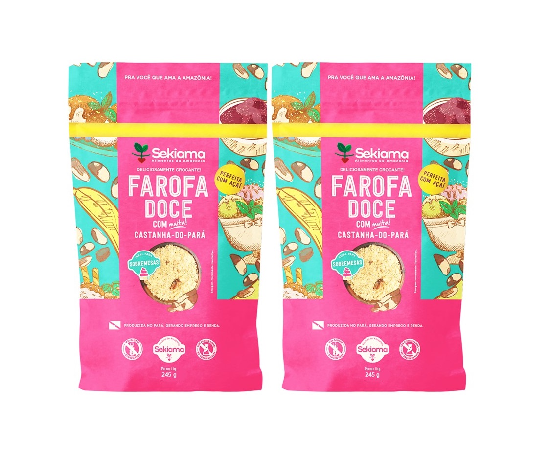 01 KIT COM 02 FAROFAS DOCE 245G CADA (R$ 23,00 A UND)